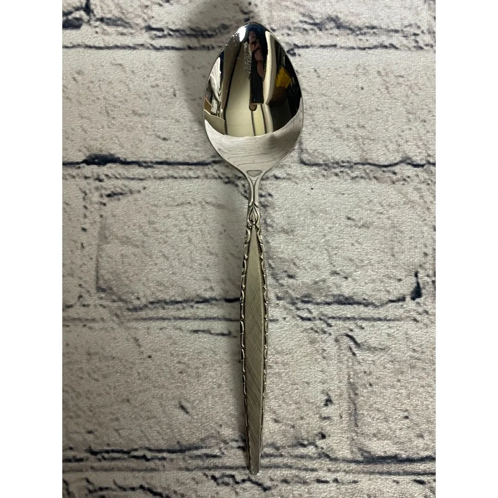 Oneida Community Venetia MCM Soup Spoons Stainless Flatware Lot Set‎ Of 4